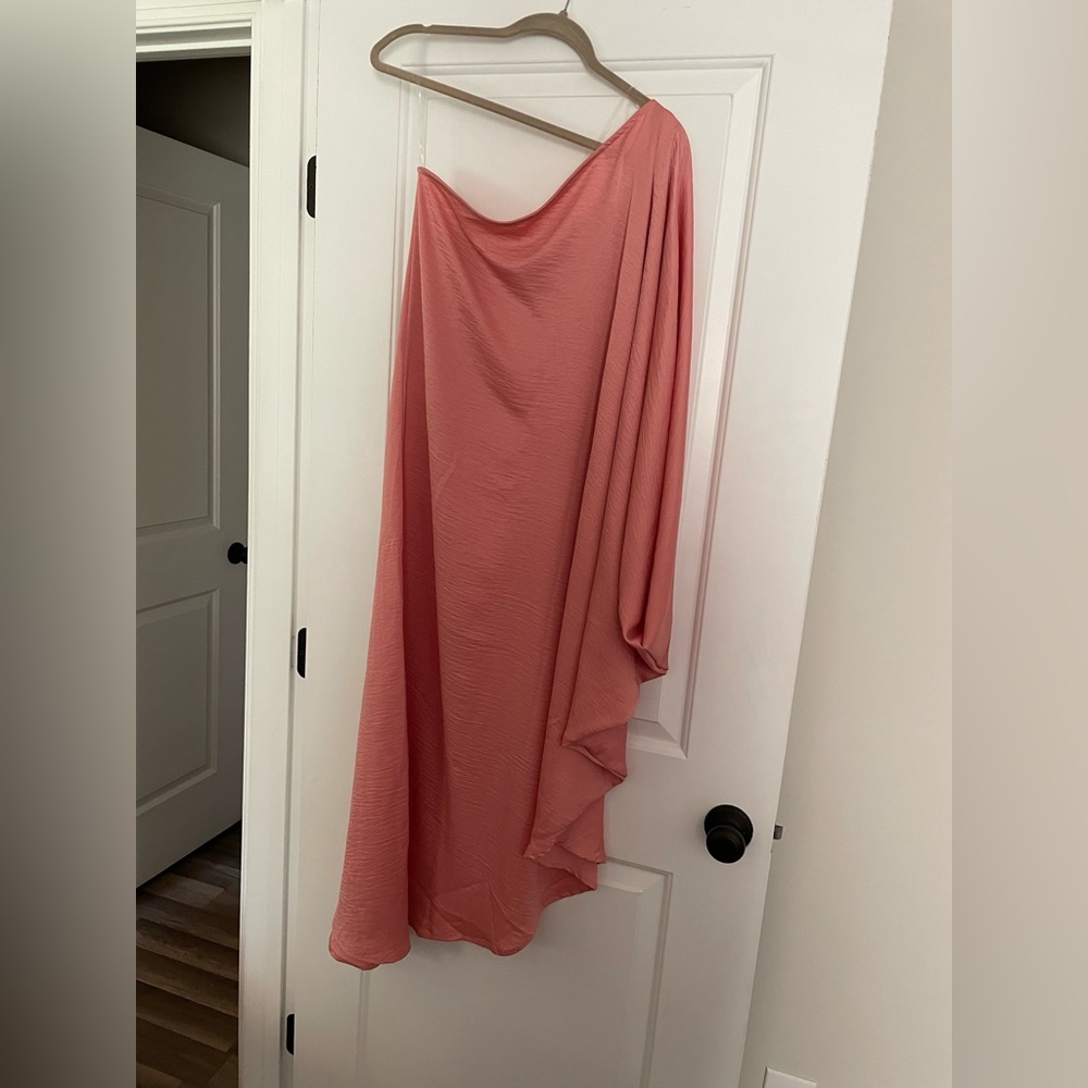 One shoulder blanket dress